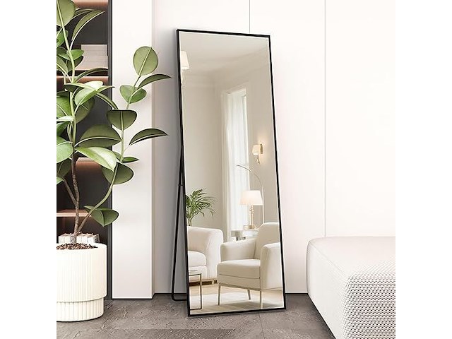 Staande spiegel met metalen frame - afbeelding 1 van  3