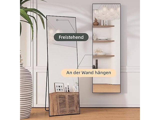 Staande spiegel met metalen frame - afbeelding 3 van  3