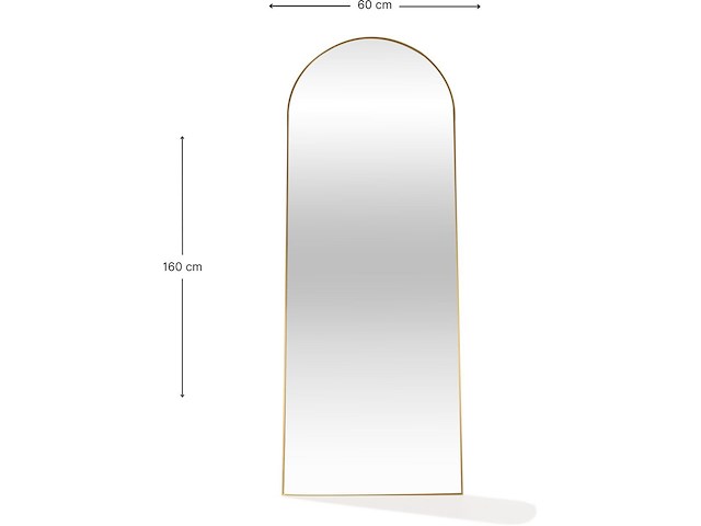 Staande spiegel met metalen rand - sensa home - afbeelding 4 van  6