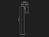 Staande tuinlamp 60cm gu10 fitting zwart draaibaar waterdicht(6x) - afbeelding 5 van  5