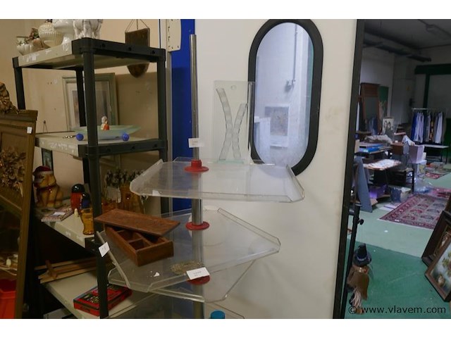 Staander in metaal en pyrex - afbeelding 3 van  3