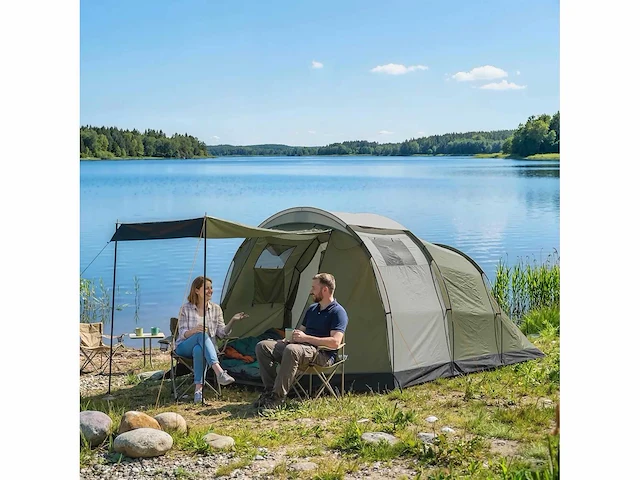 Stabiele kampeertent voor 3-4 personen 3000mm waterdicht - afbeelding 1 van  5