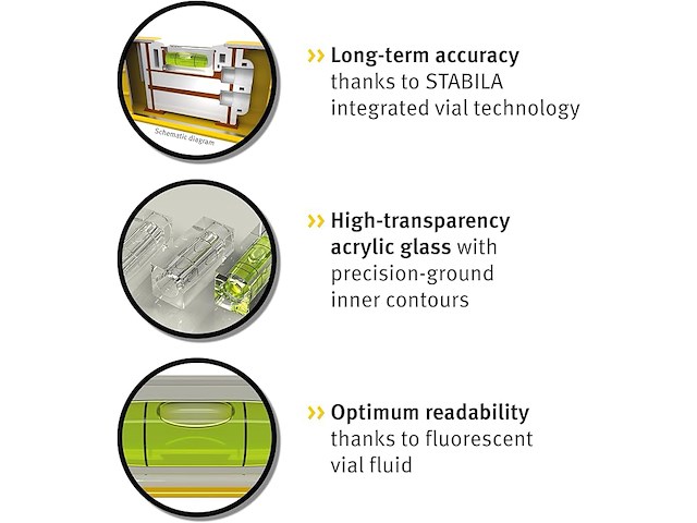 Stabila classic set 70, 3-delige waterpasset - afbeelding 4 van  5