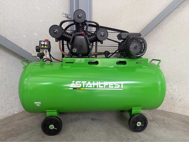 Stahlfest 200 liter 3-cilinder zuigercompressor - afbeelding 3 van  8