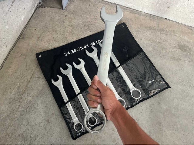 Stahlgruppe chrome vanadium xxl steek- en ringsleutel set - afbeelding 6 van  8