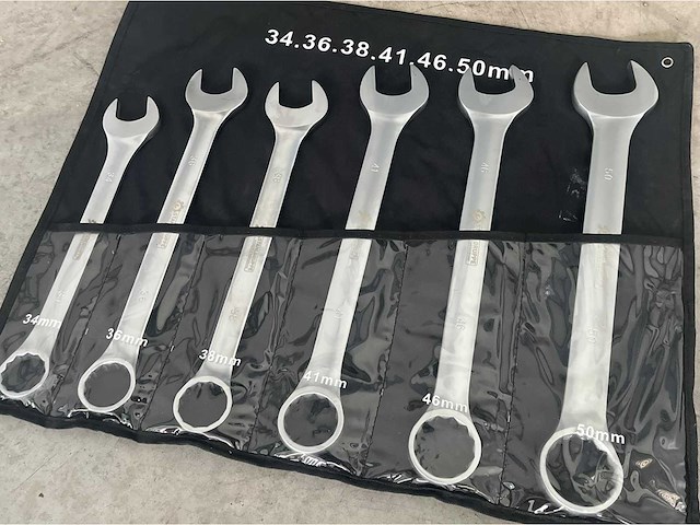 Stahlgruppe chrome vanadium xxl steek- en ringsleutel set - afbeelding 1 van  3