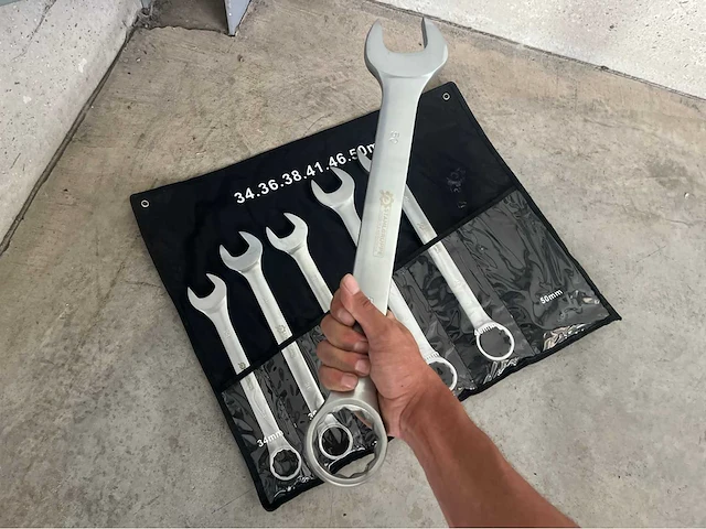 Stahlgruppe chrome vanadium xxl steek- en ringsleutel set - afbeelding 6 van  8