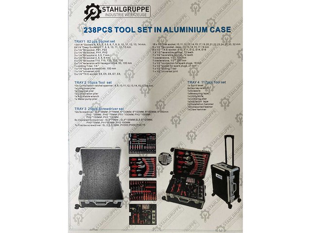 Stahlgruppe gevulde gereedschapskoffer - afbeelding 5 van  19