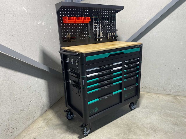 Stahlgruppe sg23 professionele gevulde gereedschapswagen met achterwand - afbeelding 35 van  43