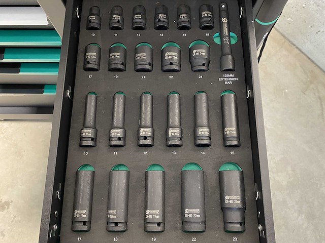 Stahlgruppe sg23 professionele gevulde gereedschapswagen met achterwand - afbeelding 20 van  43