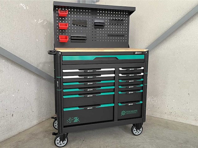 Stahlgruppe sg23 professionele gevulde gereedschapswagen met achterwand - afbeelding 1 van  19