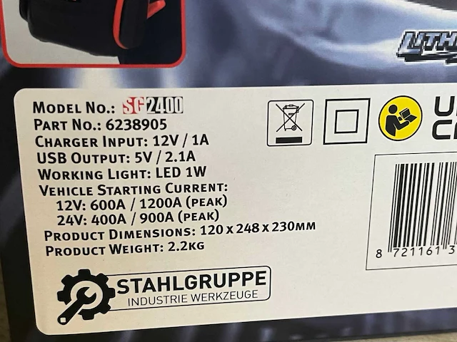 Stahlgruppe sg2400 startbooster - afbeelding 3 van  11
