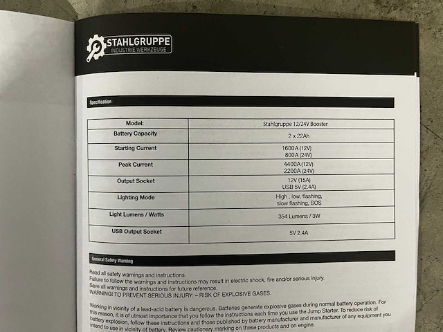 Stahlgruppe sg5000 startbooster - afbeelding 15 van  18