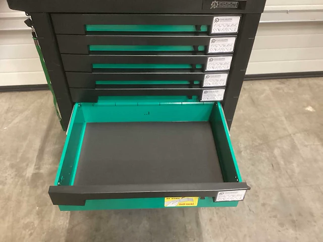 Stahlgruppe sg9 - gereedschapwagen - groen - 7 laden - 5 gevuld - afbeelding 14 van  14
