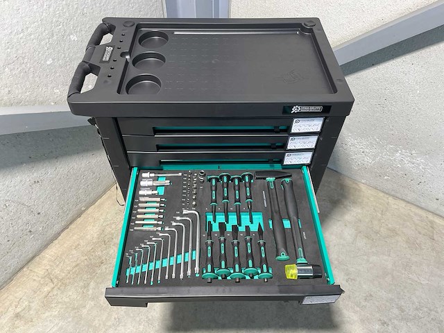 Stahlgruppe sg9 gevulde gereedschapswagen + accu gereedschappen - afbeelding 16 van  32
