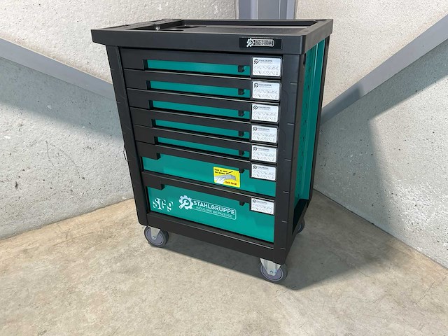 Stahlgruppe sg9 gevulde gereedschapswagen + accu gereedschappen - afbeelding 2 van  16