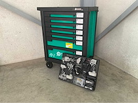 Stahlgruppe sg9 gevulde gereedschapswagen + accu gereedschappen - afbeelding 32 van  32