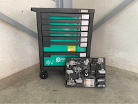 Stahlgruppe sg9 gevulde gereedschapswagen + accu gereedschappen - afbeelding 4 van  9