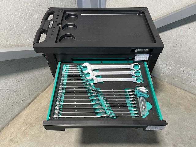 Stahlgruppe sg9 gevulde gereedschapswagen + accu gereedschappen - afbeelding 1 van  14
