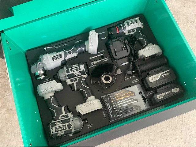 Stahlgruppe sg9 gevulde gereedschapswagen + accu gereedschappen - afbeelding 25 van  27