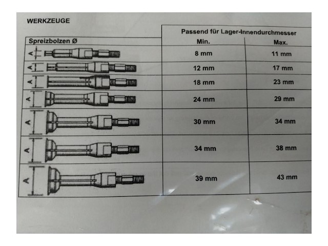 Stahlkaiser binnen en buitenlager trekkerset 10 delig - afbeelding 5 van  6