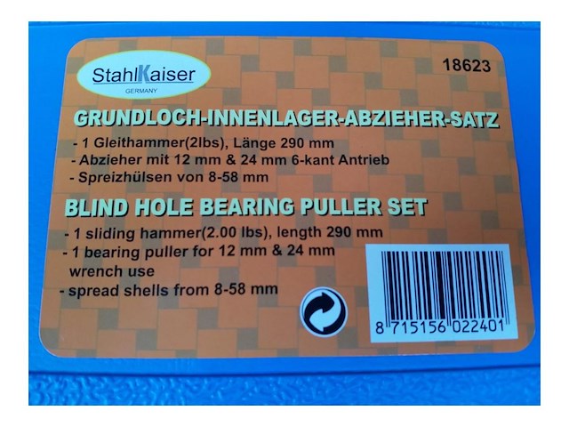 Stahlkaiser binnen en buitenlager trekkerset 10 delig - afbeelding 6 van  6