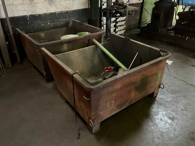Stalen afvalcontainer (2x) - afbeelding 2 van  6