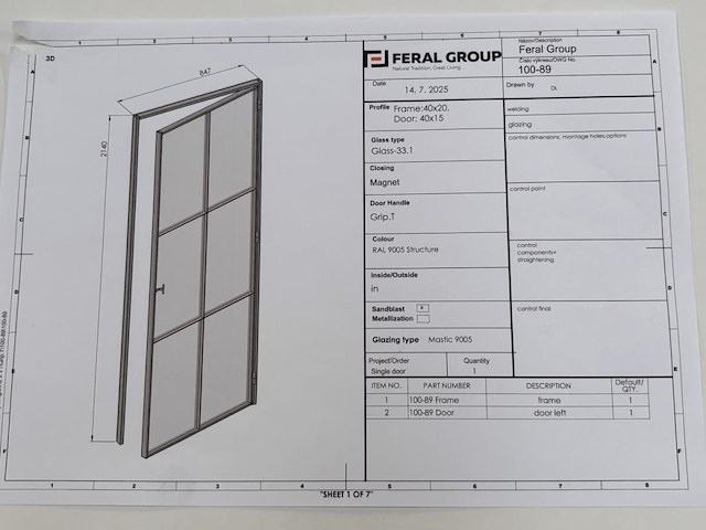 Stalen binnendeur afgemastikeerd - afbeelding 4 van  5