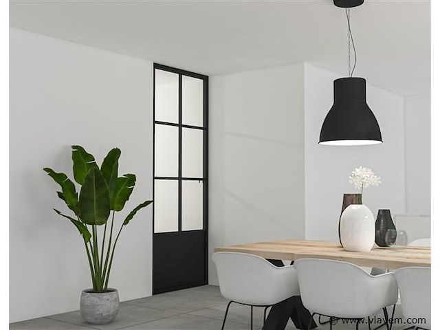 Stalen deur met 6-glasverdeling - rechtsdraaiend - afbeelding 2 van  6