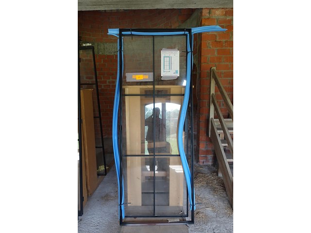 Stalen deur met glas - afbeelding 1 van  3