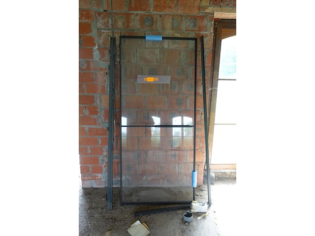 Stalen deur met glas - afbeelding 1 van  2