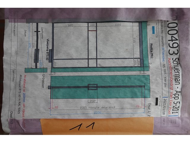 Stalen deur met glas - afbeelding 3 van  3