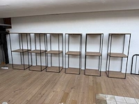 Stalen en houten planken 60x60 cm (6x) - afbeelding 1 van  6
