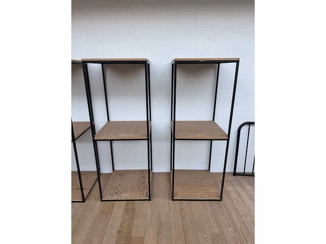 Stalen en houten planken 60x60 cm (6x) - afbeelding 2 van  6