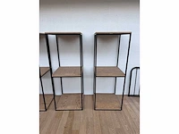 Stalen en houten planken 60x60 cm (6x) - afbeelding 2 van  6