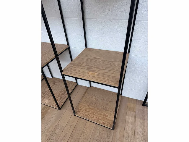 Stalen en houten planken 60x60 cm (6x) - afbeelding 4 van  6