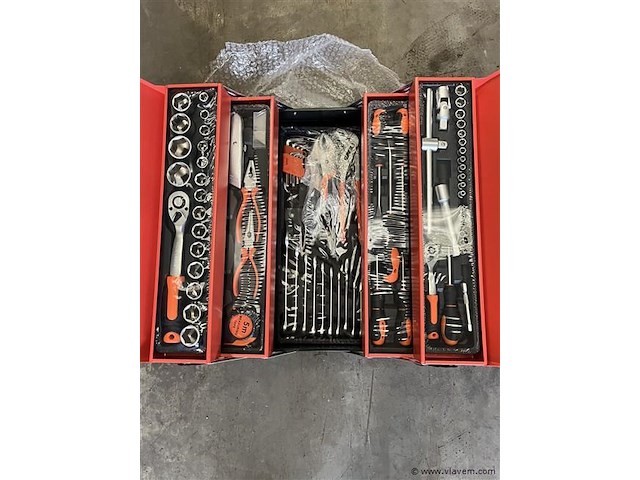 Stalen gereedschapskist met 85 stuks gereedschap - afbeelding 1 van  7