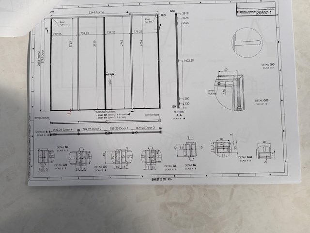 Stalen harmonicadeur - afbeelding 7 van  8
