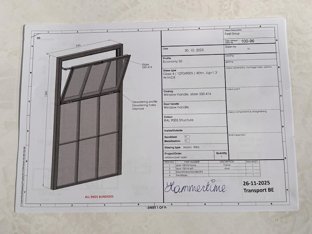 Stalen kipraam - buitenschrijnwerk - afbeelding 5 van  6