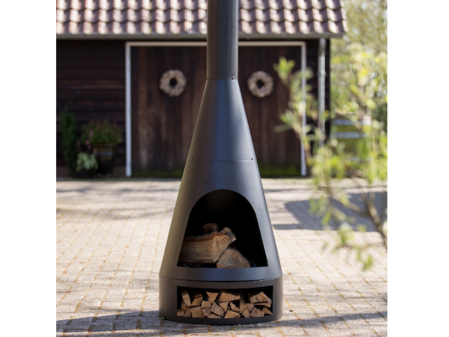 Stalen tuinhaard kingsley - 55x162cm - zwart - afbeelding 1 van  5