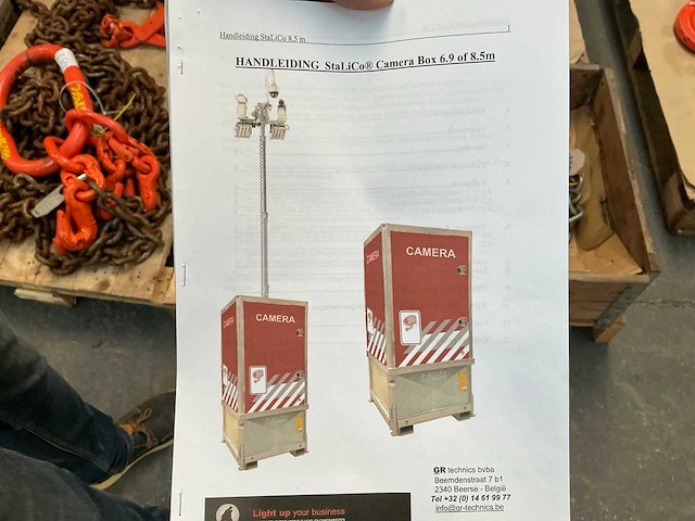 Stalico aanhangwagen met 2 licht- en cameramasten - afbeelding 10 van  10