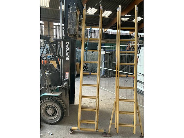 Staltor 2x10 2 delige polyester schuifladder - afbeelding 2 van  5