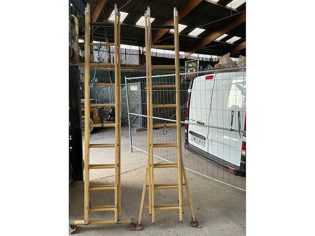 Staltor 2x10 2 delige polyester schuifladder - afbeelding 3 van  5