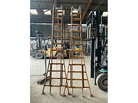 Staltor 2x12 houten schuifladder (2x) - afbeelding 1 van  3