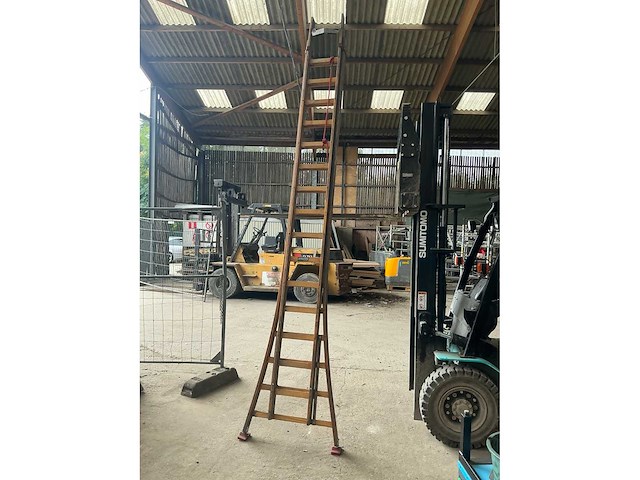 Staltor 2x15 houten schuifladder - afbeelding 1 van  4