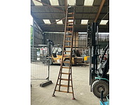 Staltor 2x15 houten schuifladder - afbeelding 1 van  4