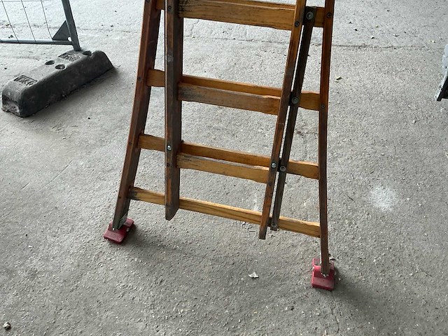 Staltor 2x15 houten schuifladder - afbeelding 2 van  4