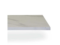 Standaard gelamineerd werkblad wit marmer, 126 x 104 cm breed, dikte 38 mm - afbeelding 4 van  10
