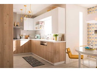 Standaard gelamineerd werkblad wit marmer, 126 x 104 cm breed, dikte 38 mm - afbeelding 5 van  10