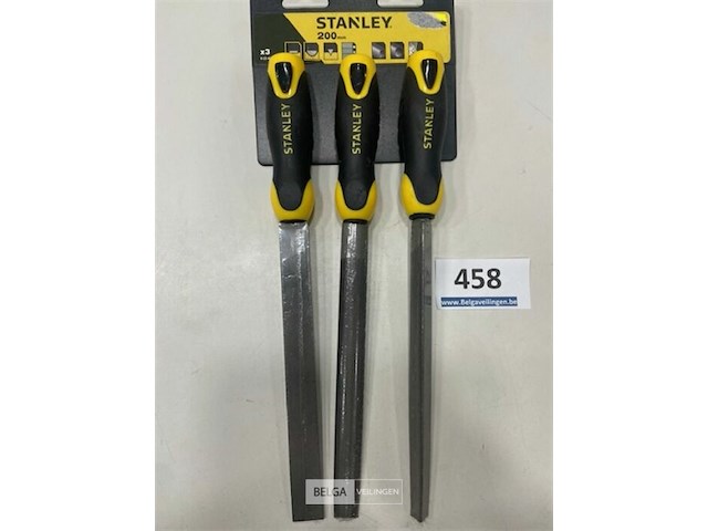 Stanley 3 delige vijlenset plat - halfrond en driekant 200mm - afbeelding 3 van  3
